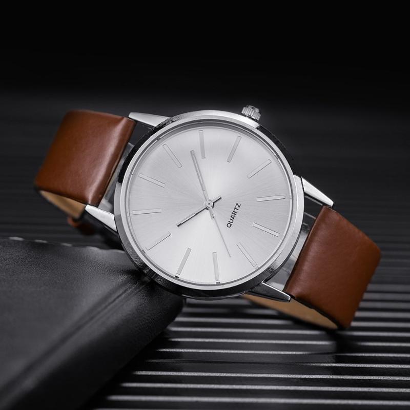 Wristwatches Men Watches Top Brown Leather Band Quartz Wristwatch Women Casual Simple Watch Wrist Couple Clock Reloj Hombre 202, Black
Wristwatches Men Watches Top Brown Leather Band Quartz Wristwatch Women Casual Simple Watch Wrist Couple Clock Reloj Hombre 202, Black