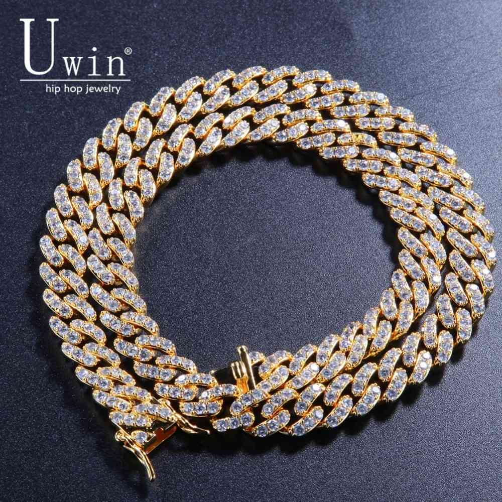 Uwin 9mm Iced Out Cuban Chian CZ Punk Choker Fashion Gold Color Necklace Men HipHop Jewelry For Gift X0509
Uwin 9mm Iced Out Cuban Chian CZ Punk Choker Fashion Gold Color Necklace Men HipHop Jewelry For Gift X0509