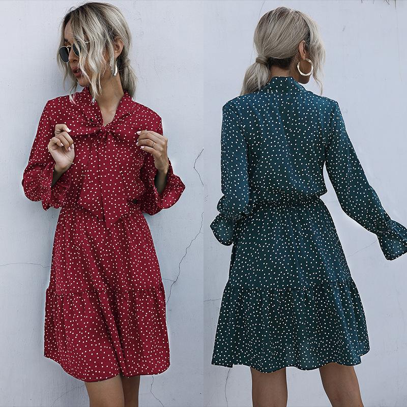 Casual Dresses Red Dot Chiffon Spring Summer Dress Women Long Sleeve Butterfly Green For Female Kawaii Pleated
Casual Dresses Red Dot Chiffon Spring Summer Dress Women Long Sleeve Butterfly Green For Female Kawaii Pleated