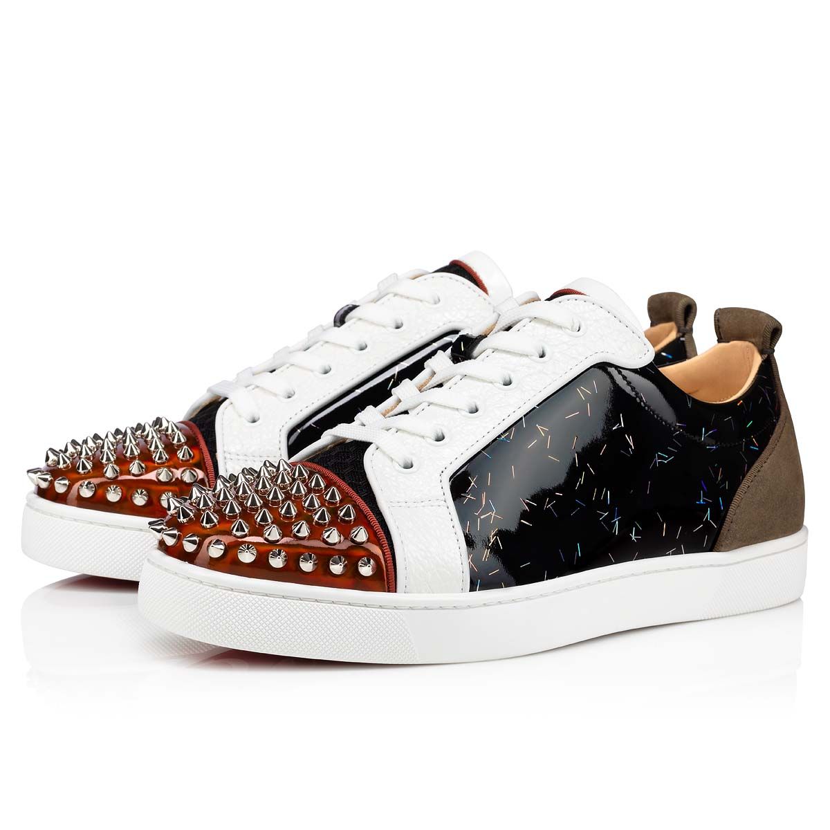 Paris Men's casual shoe Red bottom homme sneaker brand shoes Spikes Orlato High top/junior spiked flats reds sole flat sports trainers with box, 14
Paris Men's casual shoe Red bottom homme sneaker brand shoes Spikes Orlato High top/junior spiked flats reds sole flat sports trainers with box, 14