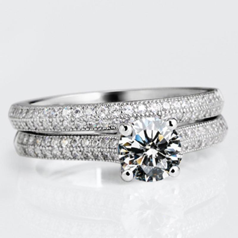 Wedding Rings A Pair Fashion Silver Color Shining Rhinestone Crystal For Couples Lovers Romantic Finger Jewelry Accessories
Wedding Rings A Pair Fashion Silver Color Shining Rhinestone Crystal For Couples Lovers Romantic Finger Jewelry Accessories