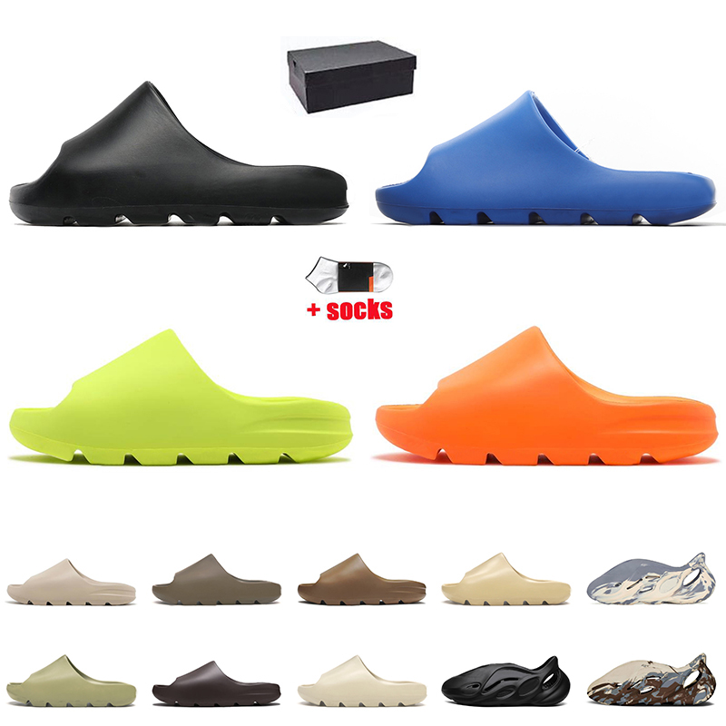 With Box Slippers kanye wests yeezys sandals men women triple slides glow green bone resin desert sand earth brown Foams Runner mens kids we, Black
With Box Slippers kanye wests yeezys sandals men women triple slides glow green bone resin desert sand earth brown Foams Runner mens kids we, Black