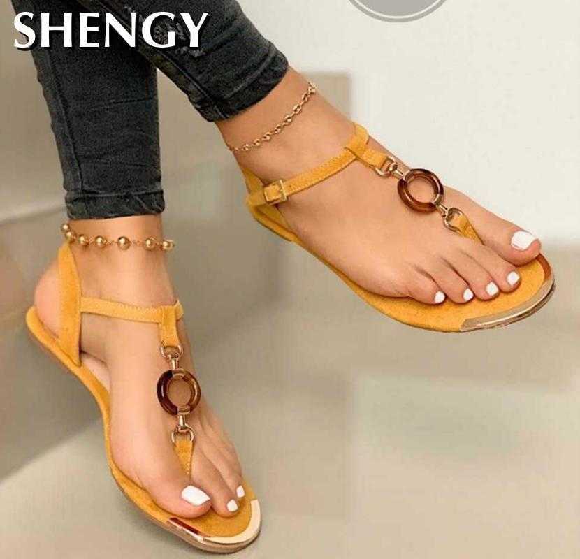 2020 Women Summer Shoes Fashion Flat Heel Clip Toe Feet Roman Buckle Large Size Female Sandals Comfortable Sandalias Mujer Y0721, Yellow
2020 Women Summer Shoes Fashion Flat Heel Clip Toe Feet Roman Buckle Large Size Female Sandals Comfortable Sandalias Mujer Y0721, Yellow