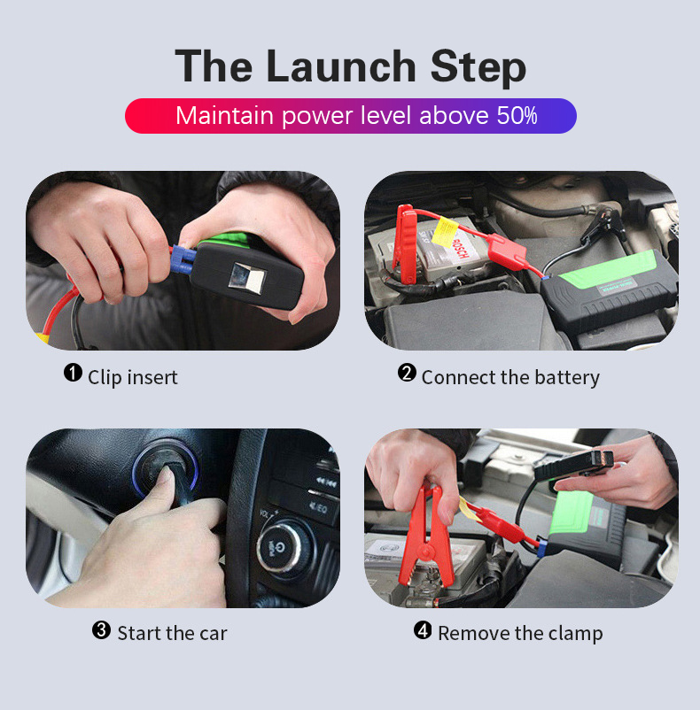 Car Jump Starter 16800mah 12V Multi-Functional Vehicle Emergency Power Supply