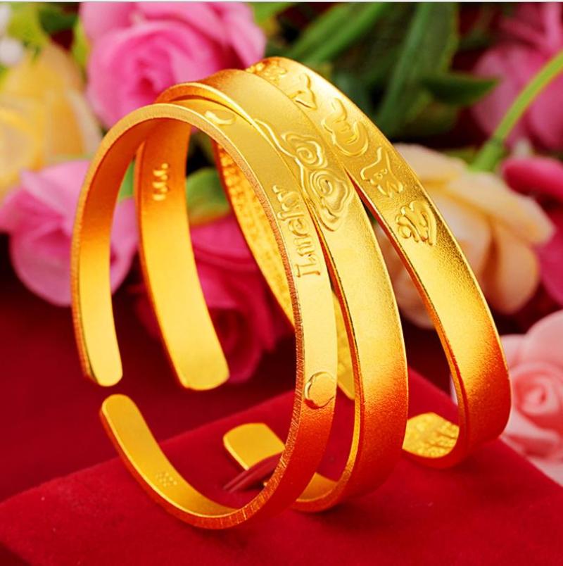 Bangle 3 Pcs/lot Upset Cuff 24K Gold Bracelet Fashion Opening Bangles For Women Wedding Jewelry Gifts
Bangle 3 Pcs/lot Upset Cuff 24K Gold Bracelet Fashion Opening Bangles For Women Wedding Jewelry Gifts