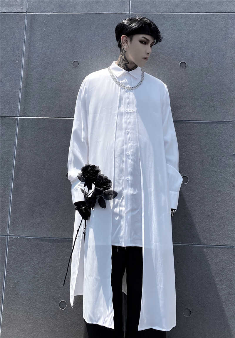 Yamamoto dark mid-length windbreaker shirt male fake two loose wild pure black long-sleeved jacket 210721, White
Yamamoto dark mid-length windbreaker shirt male fake two loose wild pure black long-sleeved jacket 210721, White