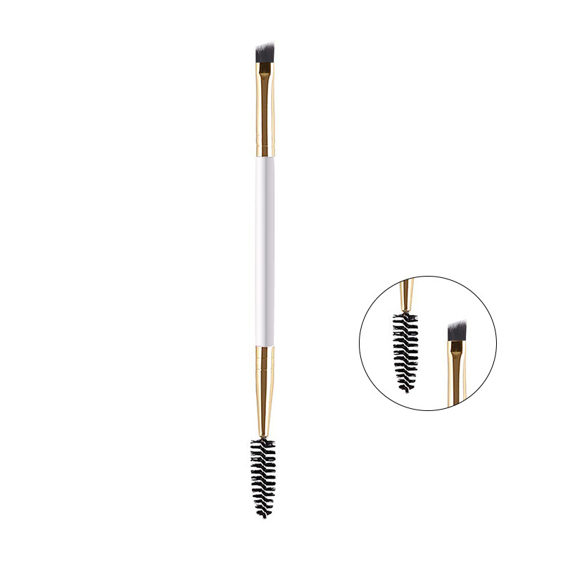 100 pcs custom logo single eye makeup brush free sample spoolie eyebrow brush thin angled brush with PVC bag