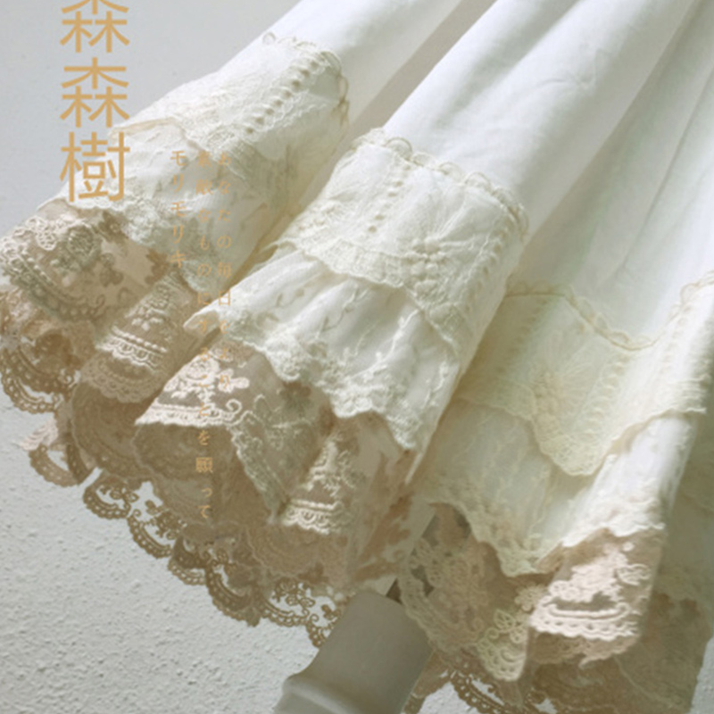 Jpanese Mori Girl Multi Layer Lace Skirt Women White Fairy Lace Embroidery Pleated Hollow Princess Underskirt Kawaii Skirt A285, 68cm
Jpanese Mori Girl Multi Layer Lace Skirt Women White Fairy Lace Embroidery Pleated Hollow Princess Underskirt Kawaii Skirt A285, 68cm