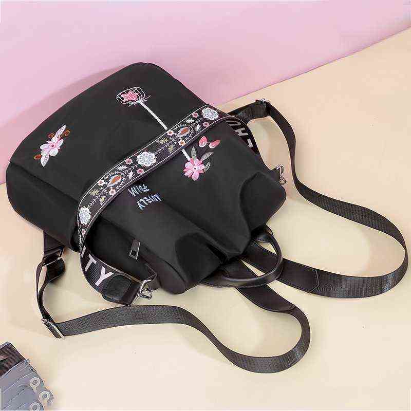 Fashion Floral Pattern Women Travel Backpack High Quality Durable Oxford Backpack Pretty Style Lovely Girls School Backpack SAC Y1105