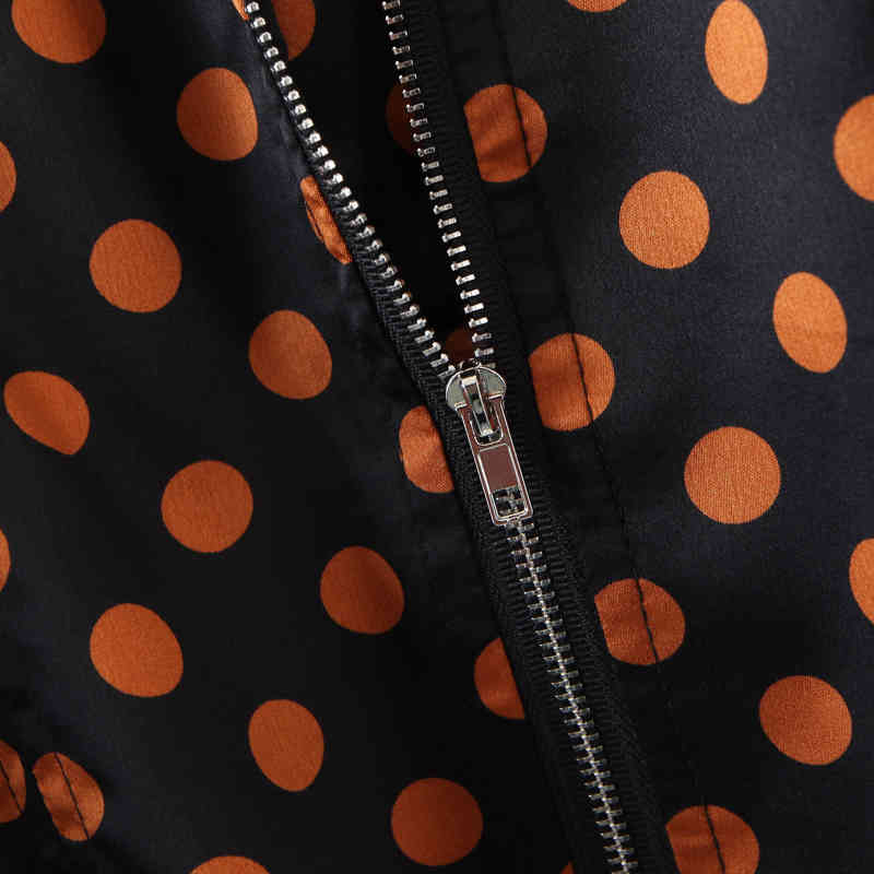 Vintage France Retro Long Lantern Sleeve Polka Dot Print Cropped Shirt Women Hollow Out Slim Waist Short Blouse Girl's Tops 210429