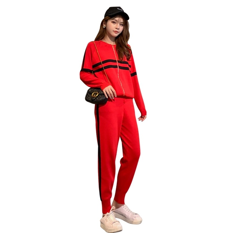 Fashion women' suit spring and autumn fashion knitted cardigan jacket casual sports two-piece 210520, Black
Fashion women' suit spring and autumn fashion knitted cardigan jacket casual sports two-piece 210520, Black