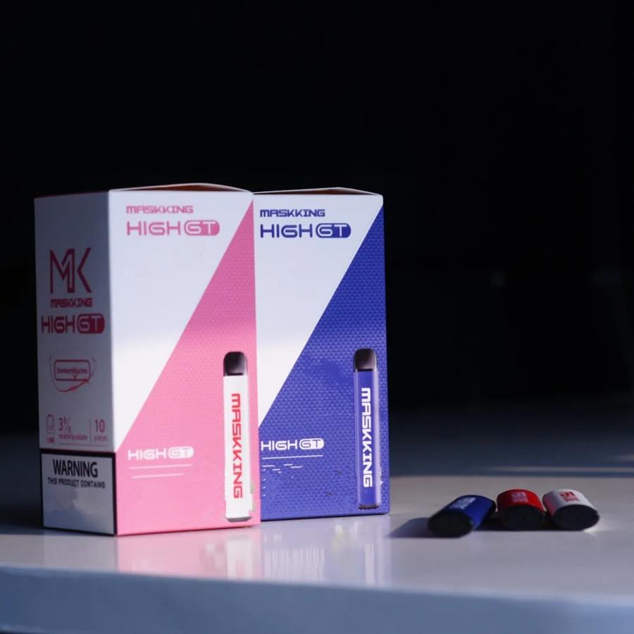 Maskking High GT Disposable vape E Cigarette starter kit device 450+Puffs 350mah Battery 2ml Pre-Filled Pen Original vapors wholesale
Maskking High GT Disposable vape E Cigarette starter kit device 450+Puffs 350mah Battery 2ml Pre-Filled Pen Original vapors wholesale