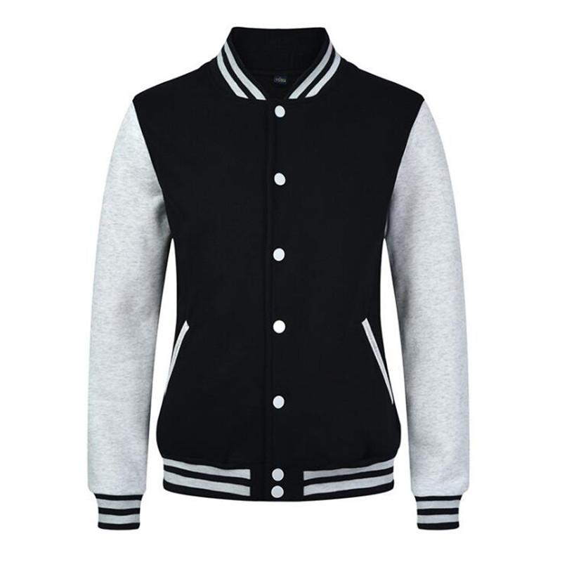 Brand White Varsity Baseball Jacket Men/Women 2021 Fashion Slim Fit Fleece Cotton College Jackets For Fall Bomber Veste Homme Men's