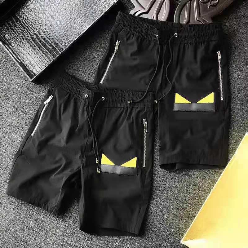 Men wear loose casual ice silk quick-drying shorts summer fashion high-quality little monster beach five-point pants, Black
Men wear loose casual ice silk quick-drying shorts summer fashion high-quality little monster beach five-point pants, Black