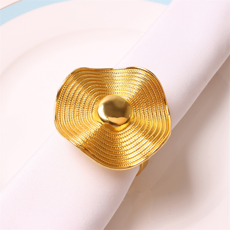 Table Napkin Holders Gold and Silver Napkin Rings Hat Design