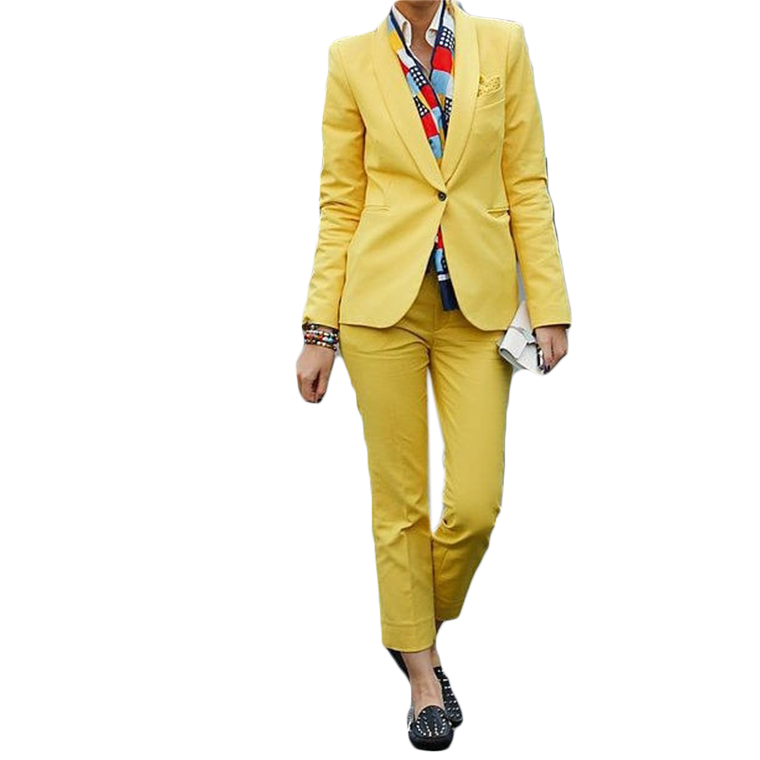 Punk Street Style Women Blazer Pants Suits Slim Fit One Button Lady Formal Party Prom Red Carpet Outfit Coat(Jacket+Pants)