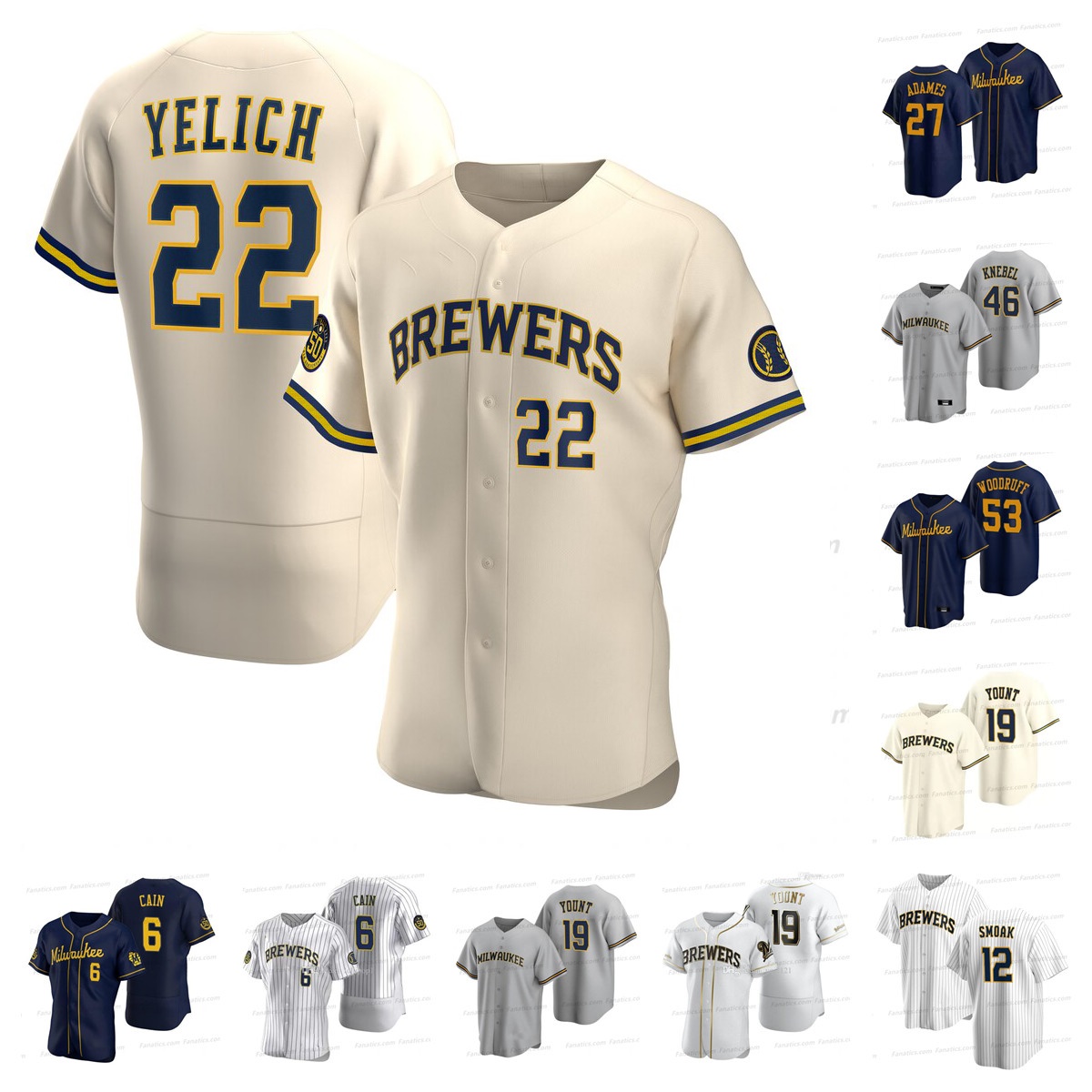 Brewers 22 Christian Yelich Willy Adames Jersey Milwaukee Lorenzo Cain Josh Hader Freddy Peralta Luis Urias Omar Narvaez Eduardo Escobar Jac, Blue;black
Brewers 22 Christian Yelich Willy Adames Jersey Milwaukee Lorenzo Cain Josh Hader Freddy Peralta Luis Urias Omar Narvaez Eduardo Escobar Jac, Blue;black