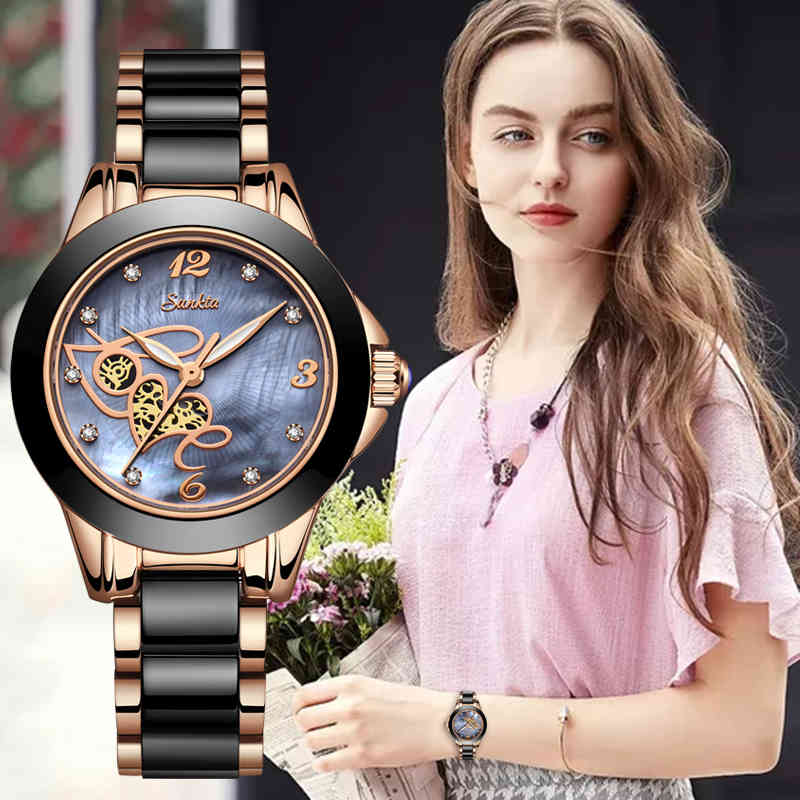 SUNKTA Women Luxury Brand Watch Simple Quartz Ladies Waterproof Wristwatch Female Fashion Casual Watches Clock reloj mujer 210517, Rose gold white
SUNKTA Women Luxury Brand Watch Simple Quartz Ladies Waterproof Wristwatch Female Fashion Casual Watches Clock reloj mujer 210517, Rose gold white