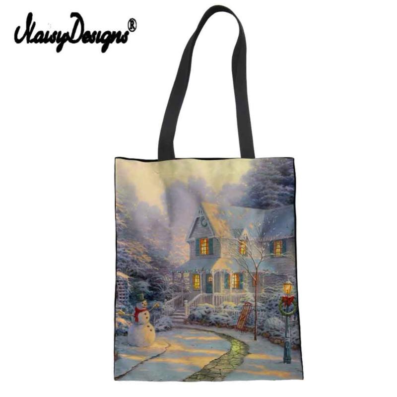 Shopping Bags Canvas Women Handbags Leisure Shoulder Bag Ladies Girls Top-handle For Christmas Painting Print, Lmw1358z22
Shopping Bags Canvas Women Handbags Leisure Shoulder Bag Ladies Girls Top-handle For Christmas Painting Print, Lmw1358z22