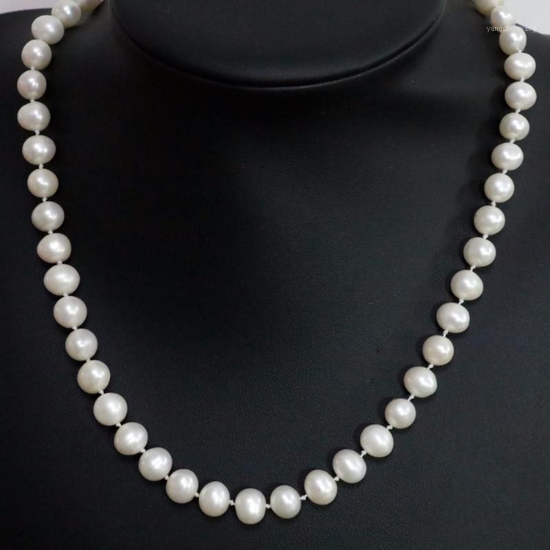 Chains Natural Fashion White Pearl Approx Round Beads Necklace 7-8mm 8-9mm High Quality Women Mother Gifts Pretty Jewelry 18inch B1462
Chains Natural Fashion White Pearl Approx Round Beads Necklace 7-8mm 8-9mm High Quality Women Mother Gifts Pretty Jewelry 18inch B1462