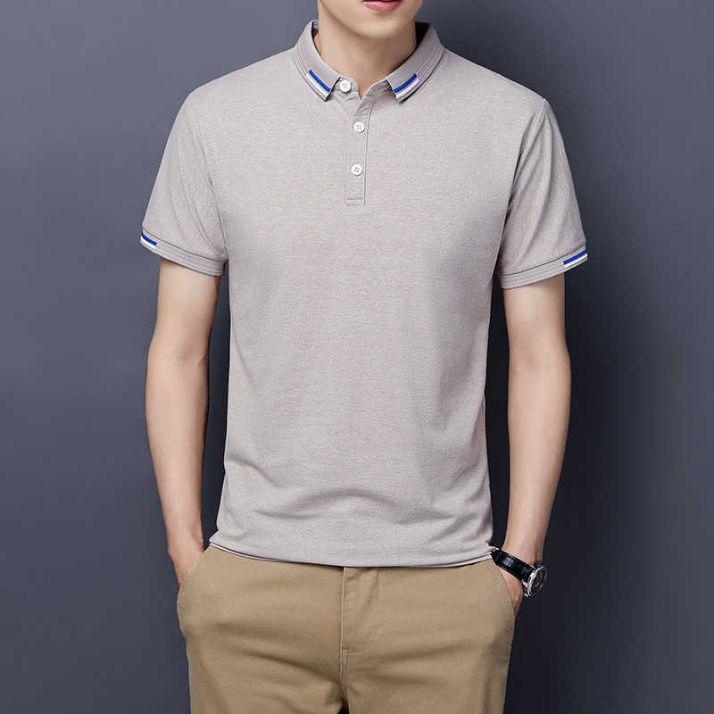 Summer Short Sleeve Polo casual men's solid half sleeve cotton trend slim top Tshirt, 875 white
Summer Short Sleeve Polo casual men's solid half sleeve cotton trend slim top Tshirt, 875 white
