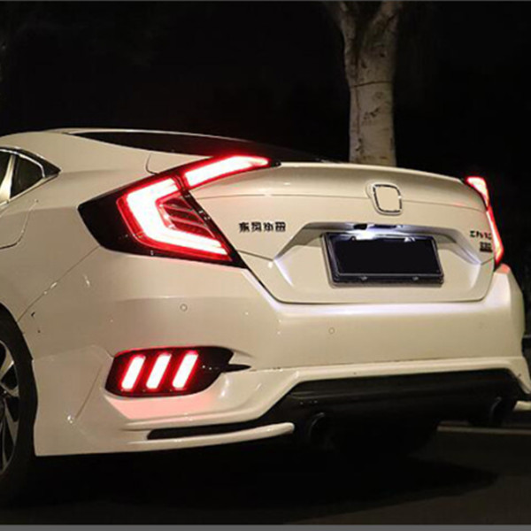 LED Car Styling Tail Lights Fit For Honda Civic X G10 10th 2016-2019 Rear Lamp Red Smoke Lamps Brake Light