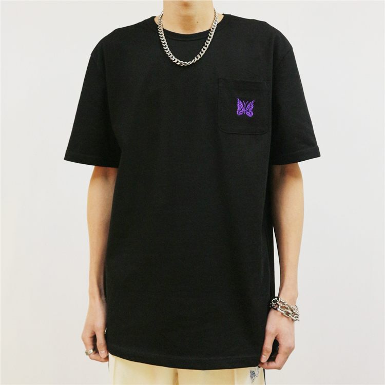 T-shirt Men Women High Quality Pockets Purple Embroidered Tee Collar Tag Tops Short Sleeve, White;black
T-shirt Men Women High Quality Pockets Purple Embroidered Tee Collar Tag Tops Short Sleeve, White;black