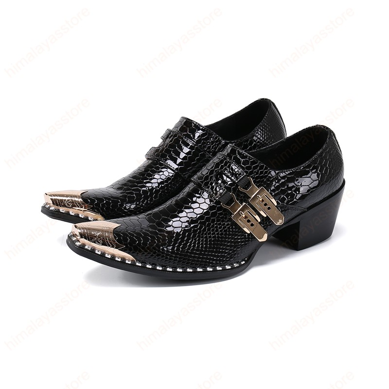 Men Plus Size Metal Pointed Toe Glossy Leather Men's Party Casual Business High Heel Shoes Wedding Dress Shoes, Black
Men Plus Size Metal Pointed Toe Glossy Leather Men's Party Casual Business High Heel Shoes Wedding Dress Shoes, Black