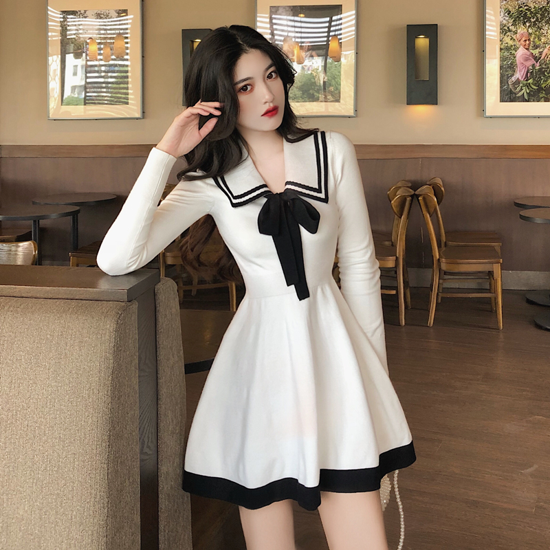 2021women spring and autumn dress bow new knitted temperament mini a-line sweet long sleeve vestidos female gd243, Black;gray
2021women spring and autumn dress bow new knitted temperament mini a-line sweet long sleeve vestidos female gd243, Black;gray