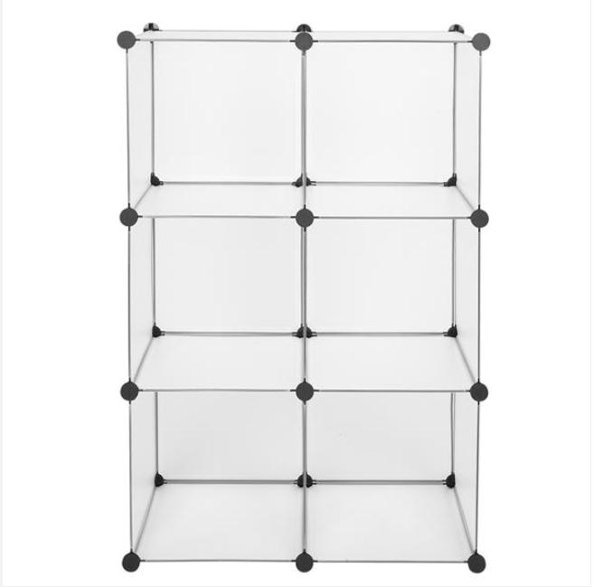 2022 Boxes & Bins Cube Storage 6-Cube Organizer Shelves Cubes DIY Closet Cabinet White Organization