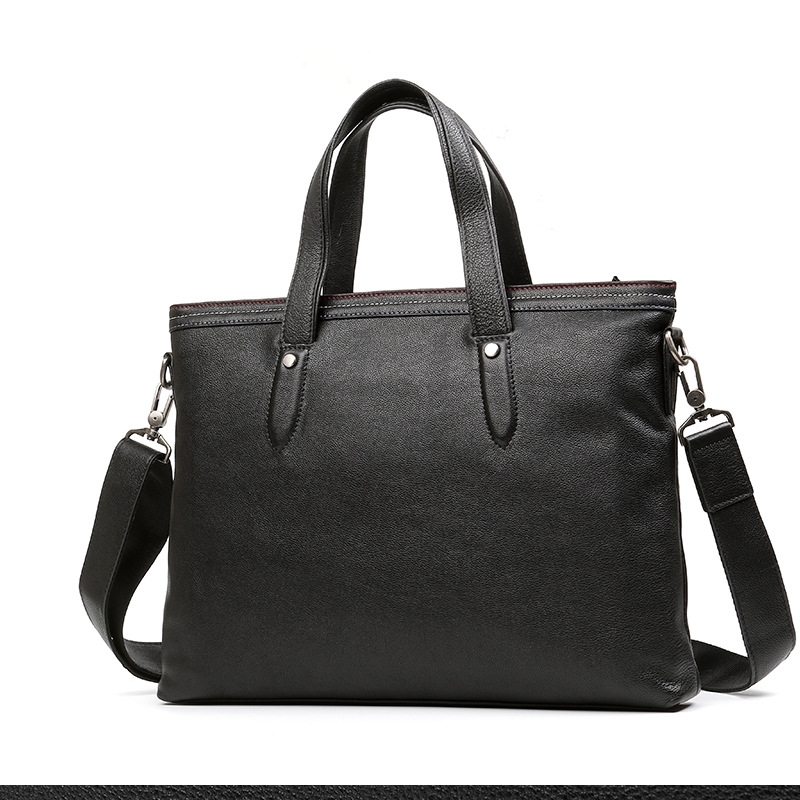 New handbag leather large capacity bag business simple cowhide Single Shoulder Messenger leisure briefcase men's, Black
New handbag leather large capacity bag business simple cowhide Single Shoulder Messenger leisure briefcase men's, Black