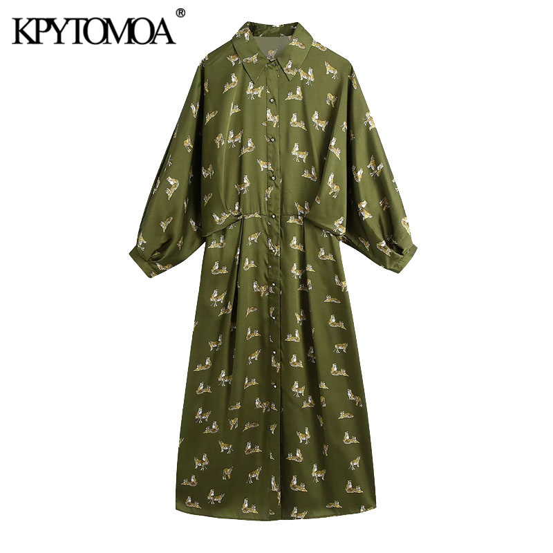 KPYTOMOA Women 2021 Chic Fashion Animal Print Midi Shirt Dress Vintage Lantern Sleeve Button-up Female Dresses Vestidos Mujer, As picture
KPYTOMOA Women 2021 Chic Fashion Animal Print Midi Shirt Dress Vintage Lantern Sleeve Button-up Female Dresses Vestidos Mujer, As picture