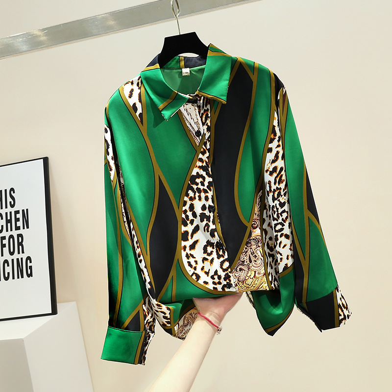 Spring Autumn Womens Shirt New Korean Retro Loose Contrast Color Leopard Chiffon Blouse Commuter Long Sleeve Tops GD271, P7
Spring Autumn Womens Shirt New Korean Retro Loose Contrast Color Leopard Chiffon Blouse Commuter Long Sleeve Tops GD271, P7