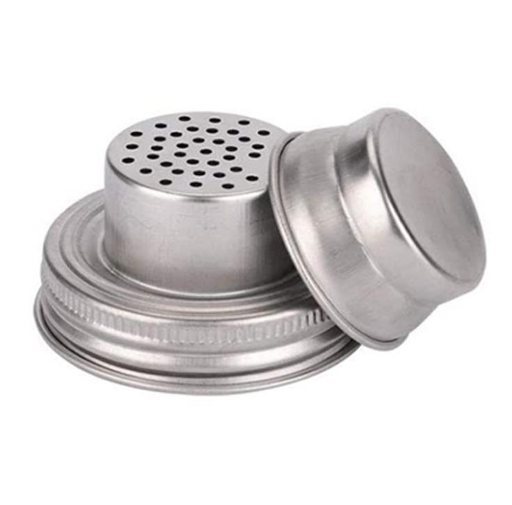 304 Stainless Steel Jar Lid Silicone Sealing Plug 70mm Caliber Shaker Lids Rust Proof Drinkware Cover RRD6904 Free shipping