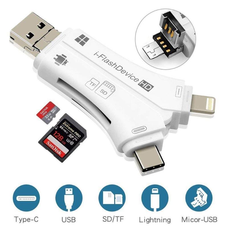 Hubs 4 In 1 Multifunction USB Drive Mobile Card Reader Type-c/USB For SD IPad Mac Android PC
Hubs 4 In 1 Multifunction USB Drive Mobile Card Reader Type-c/USB For SD IPad Mac Android PC