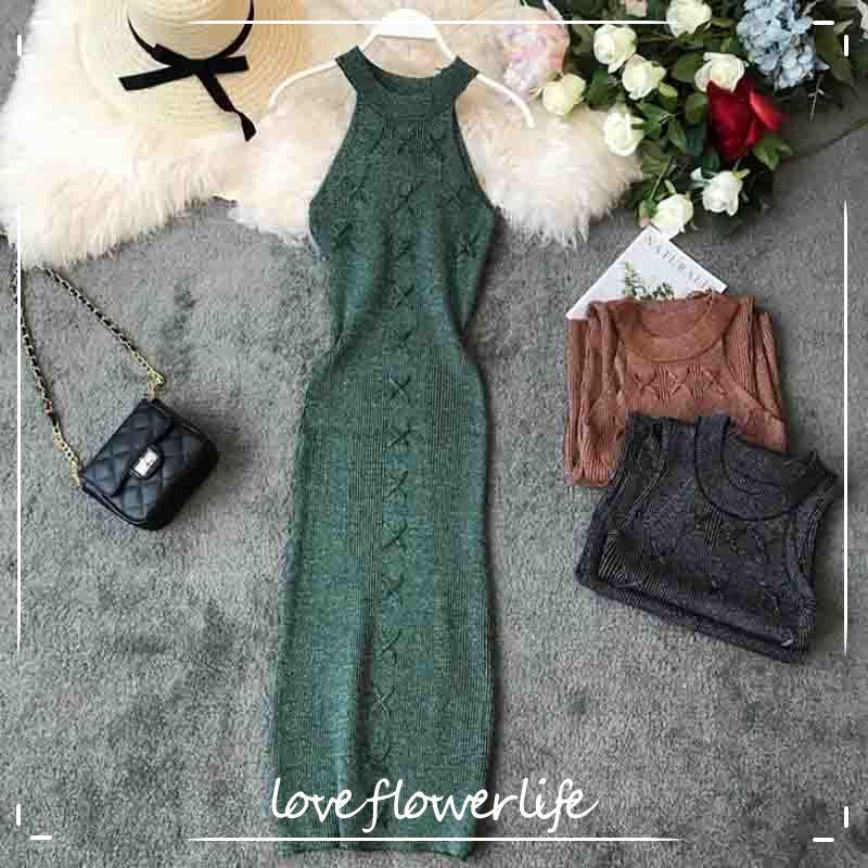 Fashion Stretch Bodycon Dresses Ladies Knitted Sexy Vest Solid Sleeveless Halter Neck Women Dress Robe Femme Vestidos 210521, Burgundy
Fashion Stretch Bodycon Dresses Ladies Knitted Sexy Vest Solid Sleeveless Halter Neck Women Dress Robe Femme Vestidos 210521, Burgundy