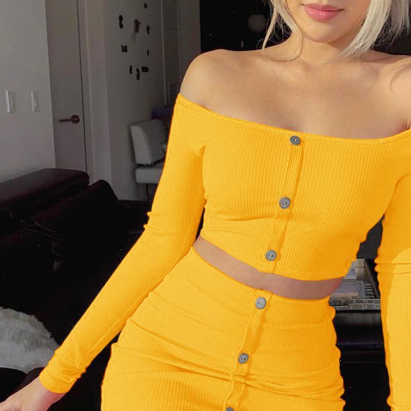 off shoulder long sleeve womens dresses crop and skirt 2 two pieces set spring women fashion button streetwear solid, White
off shoulder long sleeve womens dresses crop and skirt 2 two pieces set spring women fashion button streetwear solid, White