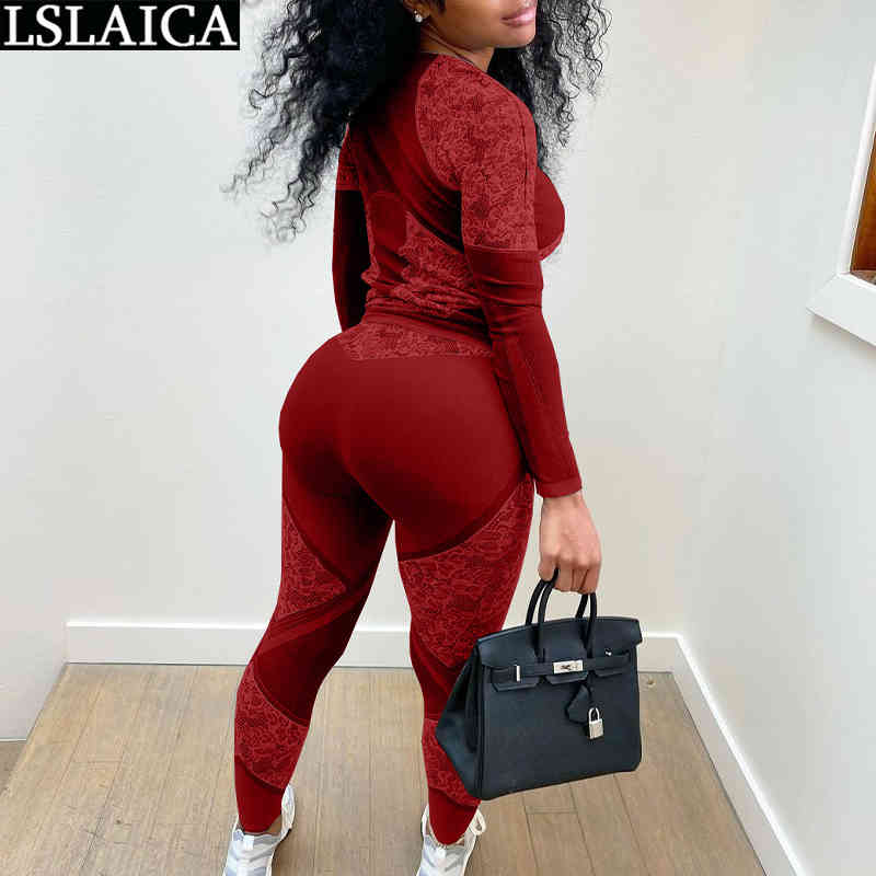 Tracksuit Women O Neck Printing Two Piece Set Straight Sleeve Casual Streetwear Fashion Elastic Waist Dresy Damskie 210520