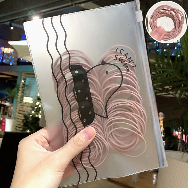 50Pcs/Set Women Girls Colors Soft Scrunchies Elastic Hair Band Lady Lovely Solid Rubber Bands Female Hairs Accessories 0386