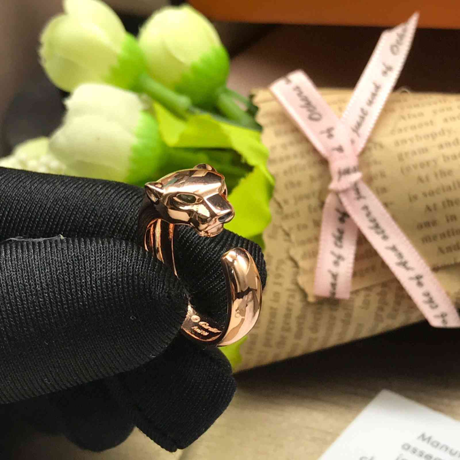 925 Silver Original Card Family Leopard Ring Female Sky Star Valentine's Day Zircon