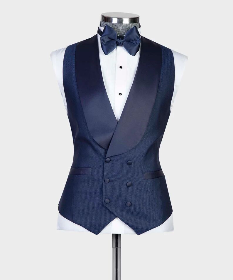 Newest One Button Groom Polyester Tuxedos Red Shawl Lapel Slim Fit Mens Wedding Suits Formal Party Prom Suit Custom Made(Jacket+ Vest+Pants)