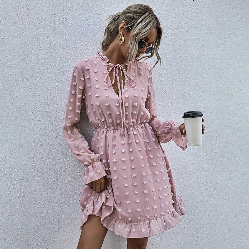 Chiffon Flare Sleeve V Neck Bandage Ruffle Solid Color Dress Women Casual Streetwear Boho Beach Holiday High Waist Mini Dresses 210608, Green
Chiffon Flare Sleeve V Neck Bandage Ruffle Solid Color Dress Women Casual Streetwear Boho Beach Holiday High Waist Mini Dresses 210608, Green