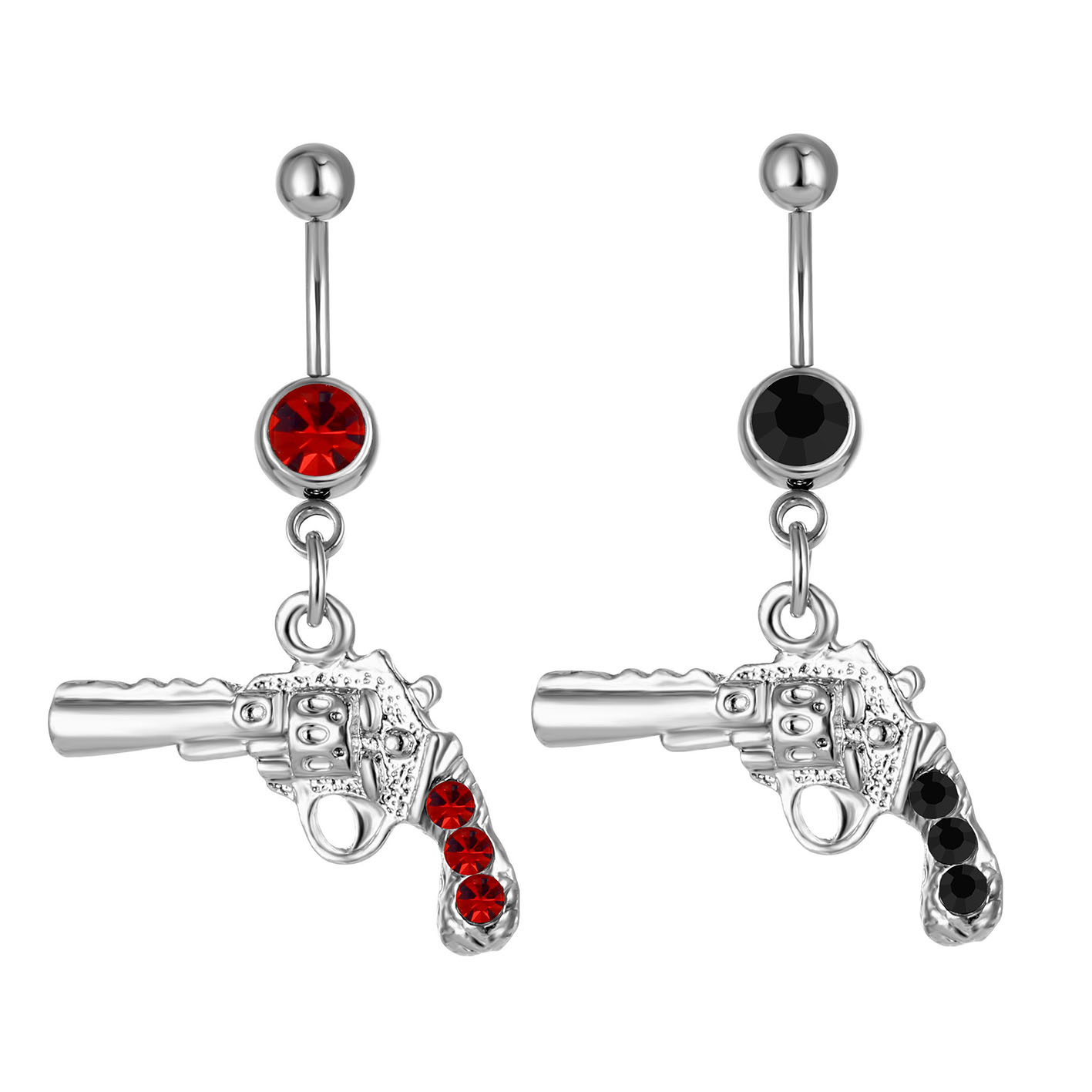 D0088 (2 colors ) Red and Black color Gun belly ring nice style belly ring with piercing body jewlery navel belly ring body jewelry, Silver
D0088 (2 colors ) Red and Black color Gun belly ring nice style belly ring with piercing body jewlery navel belly ring body jewelry, Silver
