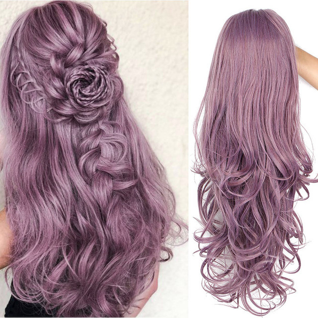 26 Inches Syntetic Lace Front Wig Body Wave Wigs Simulation Human Hair Perruques De Cheveux Humains LS-135, Purple
26 Inches Syntetic Lace Front Wig Body Wave Wigs Simulation Human Hair Perruques De Cheveux Humains LS-135, Purple
