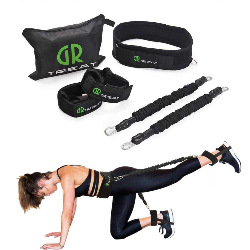 Booty Band Set - Workout Resistance Bands Butt System for a Bikini Abs Glutes Muscle with Adjustable Waist 210624
