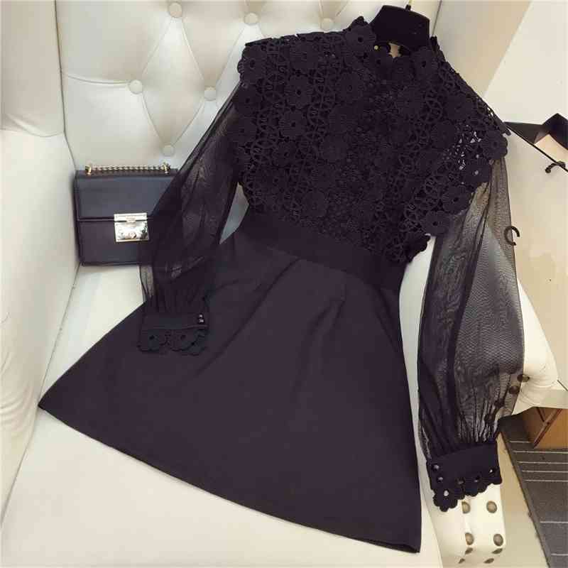 Spring Autumn Hollow Out Lace Sexy Design Slim Party Dress Female Dresses A041 210428, Black
Spring Autumn Hollow Out Lace Sexy Design Slim Party Dress Female Dresses A041 210428, Black