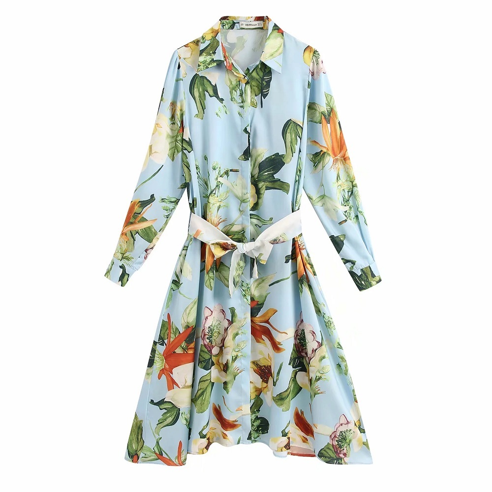 Vintage Stylish Floral Print Blue Bow Sashes Dress Women Fashion Turn-down Collar Dresses Elegant Ladies Chic Vestidos 210520
Vintage Stylish Floral Print Blue Bow Sashes Dress Women Fashion Turn-down Collar Dresses Elegant Ladies Chic Vestidos 210520