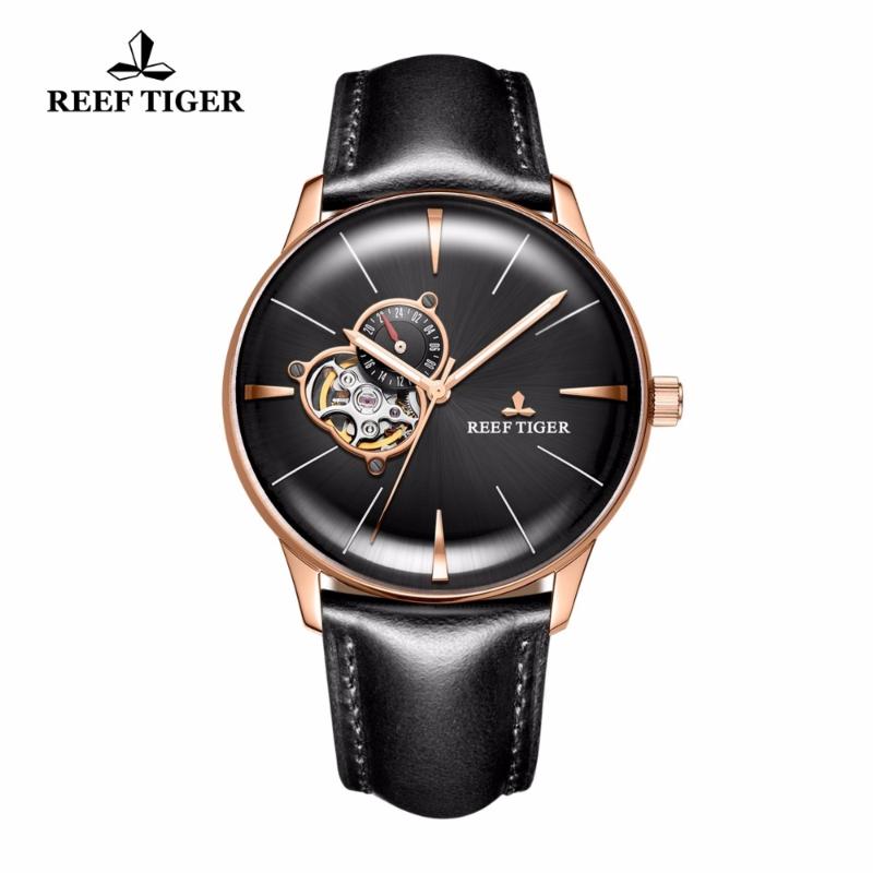 Reef Tiger/RT Men's Luxury Casual Watches Tourbillon Convex Lens Rose Gold Automatic Leather Strap RGA8239 Wristwatches, Rga8239-ywlh
Reef Tiger/RT Men's Luxury Casual Watches Tourbillon Convex Lens Rose Gold Automatic Leather Strap RGA8239 Wristwatches, Rga8239-ywlh