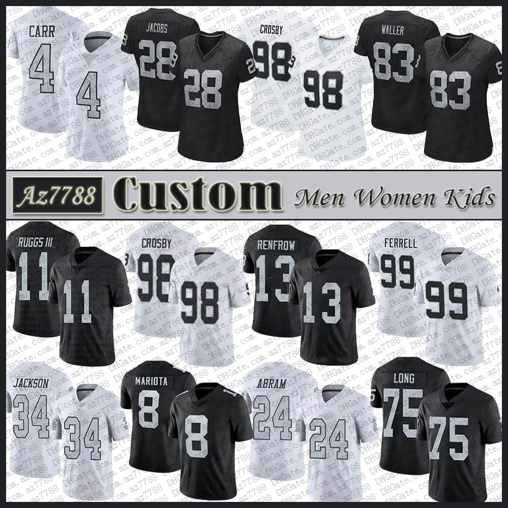 Las 28 Josh Jacobs Vegas Custom Men Women Kids Football Jersey 83 Darren Waller 4 Derek Carr Henry Ruggs Maxx Crosby Hunter Renfrow Marcus Mariota Bo Jackson Howie long, Shown
Las 28 Josh Jacobs Vegas Custom Men Women Kids Football Jersey 83 Darren Waller 4 Derek Carr Henry Ruggs Maxx Crosby Hunter Renfrow Marcus Mariota Bo Jackson Howie long, Shown