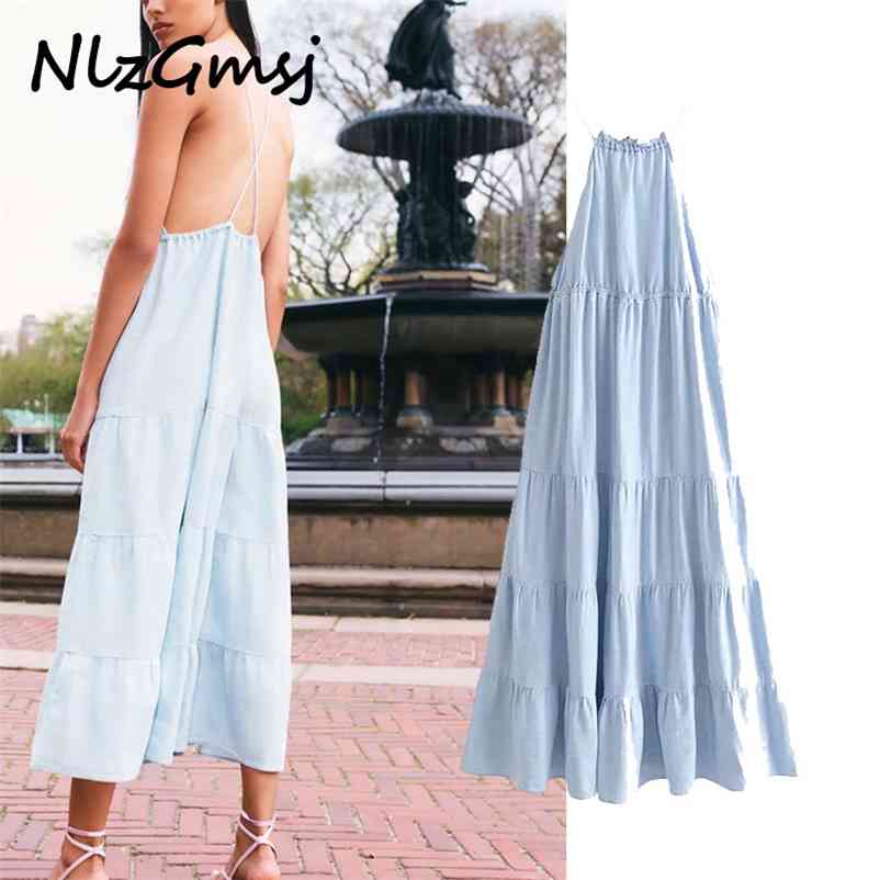 Dres Summer Elegant Halter Neck Maxi Ruffles Female Beach es Sarafans Casual Vestidos 05 210628, As picture
Dres Summer Elegant Halter Neck Maxi Ruffles Female Beach es Sarafans Casual Vestidos 05 210628, As picture